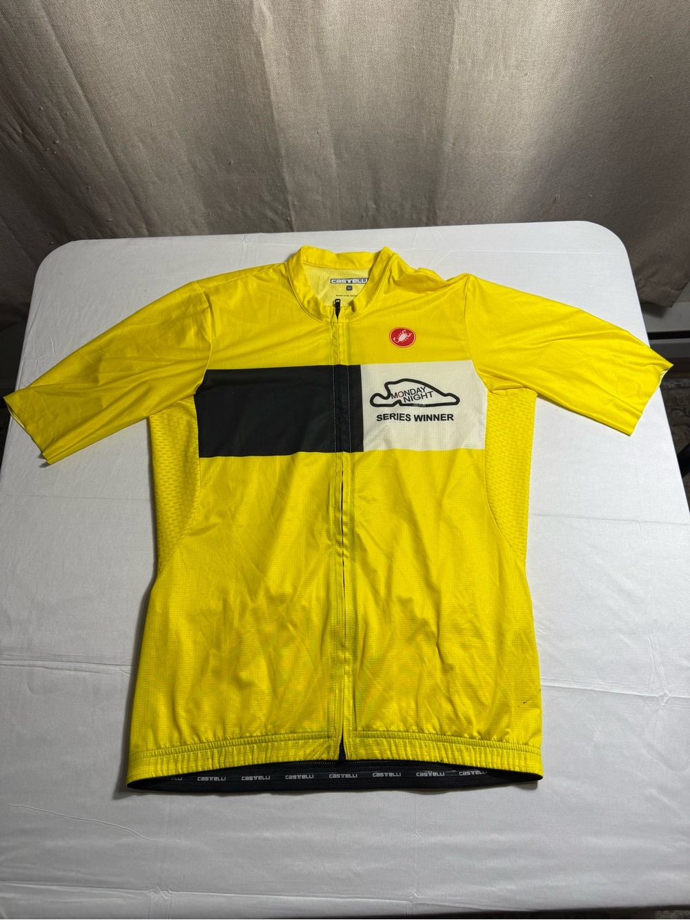 Castelli Hors Categorie Short Sleeve Men's Road Cycling Jersey Yellow Medium